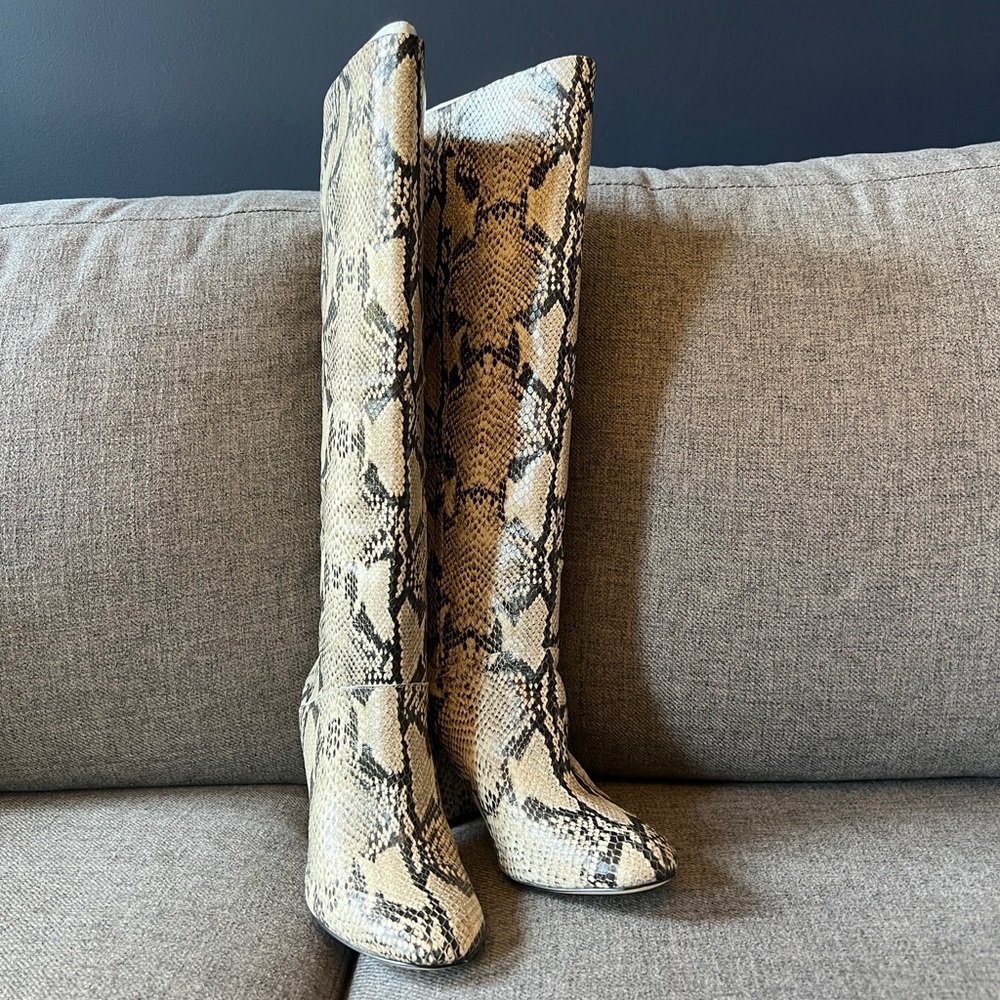 NEW. Cole Haan Tall Snakeskin style boot - NEW